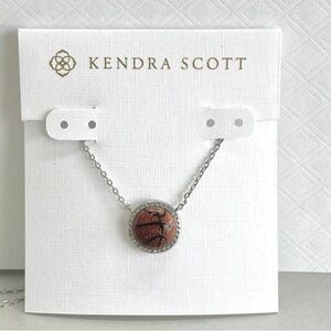 Kendra Scott Silver Basketball Ball Pendant Necklace